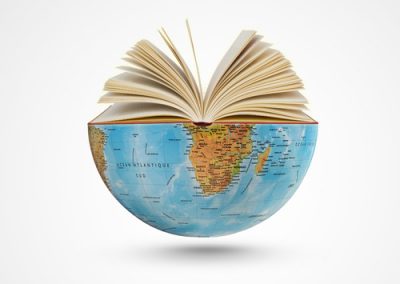 globe and book